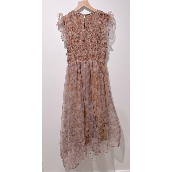 En Saison | Size Small, Peach | La Raque, Smocked Midi Dress - Picture 7 of 13
